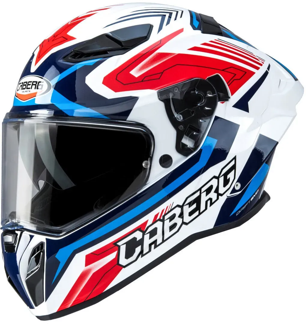 Caberg Drift Evo II Jamara Helm, wit-rood-blauw, S Voorman