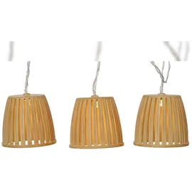 Lumineo LED Solar Lichterkette Lampenschirme 4,5m - Solarlichterkette Solarkette Gartenbeleuchtung Partylichterkette Außen Garten, Balkon, Solarstring, Beleuchtung de Garten, Außenbele... Beige