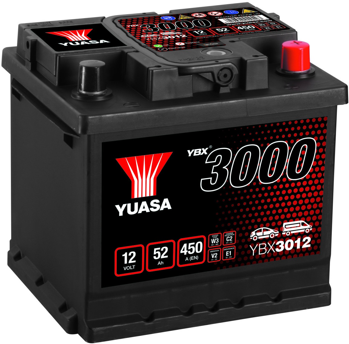YUASA Starterbatterie YBX3000 SMF BatteriesLfür