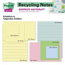 3M 3M, Haftnotiz, Recycling Notes Super Sticky 152 x 102 mm)