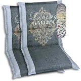 GO-DE Textil Niederlehner Auflage 2 St. 100 x 50 x 6 cm grau