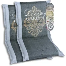 GO-DE Textil Niederlehner Auflage 2 St. 100 x 50 x 6 cm grau