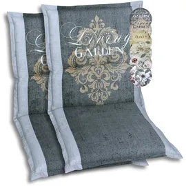 GO-DE Textil Niederlehner Auflage 2 St. 100 x 50 x 6 cm grau