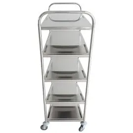 kompatible Ware Servierwagen silber 84,5 x 52,5 x 156,0 cm