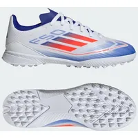 Adidas F50 League Kids TF Fußballschuh WEISS|zinnoberrot|BLAU 31.5