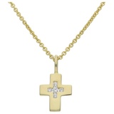 JuwelmaLux Kreuzanhänger JuwelmaLux Anhänger 333/000 (8 Karat) Gold Kreuz mit Zirkonia JL20-02- (1-tlg)