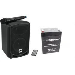 Set WAMS-065BT + Akku - Batteriebetriebenes PA System  mit Funkmicro