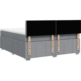vidaXL Boxspringbett 180 x 200 cm Hellgrau