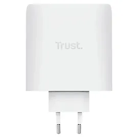 Trust USB Ladegerät 100 W mit 2 Ports), Schnellladung Weiß