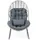 Fantask COSTWAY Korbsessel Gartensessel 82 x 82 x 137,5 cm grau
