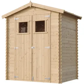 TIMBELA Holzhaus Gartenhaus M367+M367G - Mit imprägniertem BodenB196xL136xH218 cm/ 1.98 m2