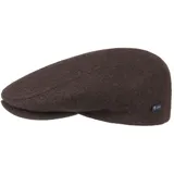 Lipodo Sportflatcap Schirmmütze Uni einfarbig Made in Italy Damen und Herren Sommer Winter braun 55 cm - 55