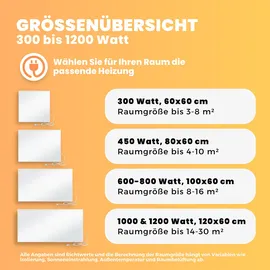 bringer-germany Bringer Infrarotheizung Standgerät - 300 Watt - Energiesparend - Mobile Elektroheizung mit Standfüßen auf Rollen, Thermostat und Fernbedienung - 5 Jahre Garantie, TÜV - Deutsche Qualitätsmarke