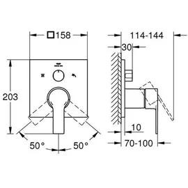 Grohe Allure Einhandbatterie mit 3-Wege Umstellung cool sunrise gebürstet (29176GN1)