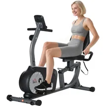 Homcom Heimtrainer Fitnessrad schwarz/silber