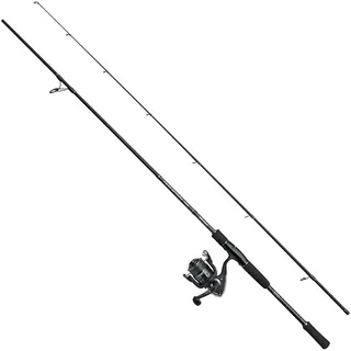 Abu Garcia Fast Attack Pro 210 5-21g Barsch Spin CMB, Spinning Combo für Raubfischangeln, Schwarz