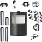 Freistehender Kaminofen KRATKI Koza AB 2 10 kW 150 Set Außenkamin