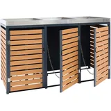 MCW Mülltonnenbox K14 124 x 200 x 84 cm braun
