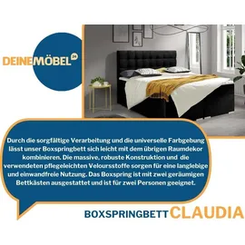 Deine Möbel 24 CLAUDIA 180 x 200 cm H4 Schwarz