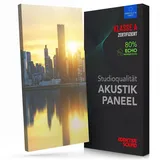 Addictive Sound Akustikbild – Schallabsorber Wandbild mit dichter Akustikwolle – Absorberklasse A – Brillanter Kunstdruck – Professionelles Akustikpaneel Made in EU – 100×50×6 cm - Sunset 4