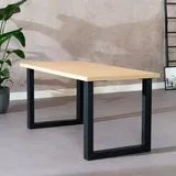 Bronx71 Esstisch Alec Eichenlook Melamin 160 x 80 cm - Braun