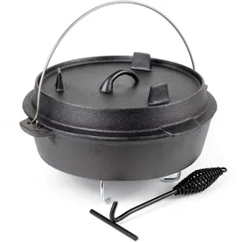 Wiltec Dutch Oven 5 l Gusseisen schwarz