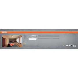 Osram Planon Plus Deckenleuchte in Weiß mit fortschrittlicher LED-Technik, 36 W, rechteckige Form (1200 x 300 mm), warmweiße Lichtfarbe bei 3000 K, Aluminium-Gehäuse, mattierter PMMA-Diffuser