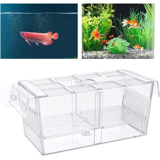 Aufzuchtbecken Aquarium, Ablaichkasten Aquarium, Babybecken Quarantänebecken Zuchtbecken für aggressiv verletzte, Schwangere Fische, kleine Fische, Garnelen, Clownfische - 220 x 95 x 100 mm