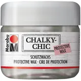 Marabu 02620025855 - Chalky Chic Schutzwachs, transparent 225 ml, auf Wasserbasis, verleiht porösen Oberflächen eine Schutzschicht für den Innenbereich, ideal zum kombinieren mit Kreidefarben
