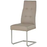 Woodford Kunstleder-Schwingstuhl mit Steppung Thea , beige , Maße (cm): B: 47 H: 104 T: 60.0