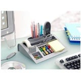 Post-it Post-it® Schreibtisch-Organizer C50 silber ABS-Kunststoff 7 Fächer 25,6 x 16,8 x 6,8 cm