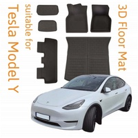 trends4cents Tesla Innenraum Matten Komplettset bestehend aus Frunk-,Fuß und Kofferraummatte für Model Y/Performance« (5 St), Tesla Y / Performance
