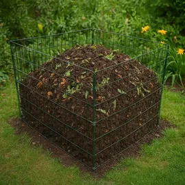 Estexo Komposter Metall Drahtgitter 2er Set Gartenkomposter 90x90x70 cm Draht Gitter