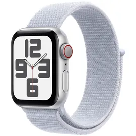 Apple Watch SE 2024 GPS + Cellular 40 mm Aluminiumgehäuse Silber, Sport Loop Blaue Wolke