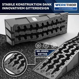 GENTOR WERKTHOR Auffahrrampen [2er Set] - für PKW bis 5t - Hochbelastbare Rampe Auto Wohnmobil,