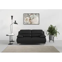 2-Sitzer COTTA "Maranello", schwarz, H:86cm T:93cm, 64% Polyurethan, 25% Polyester, 11% Baumwolle, Sofas