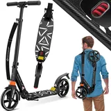Kesser KESSER® Cityroller Scooter 205mm Räder PU Big Wheel - Pro-S Tretroller mit Doppel Federung, City-Roller Scooter klappbar und Höhenverstellbar, Roller Kickscooter für Erwachsene und Kinder