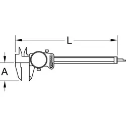 Uhren-Messschieber, Messgenauigkeit +/-0,02