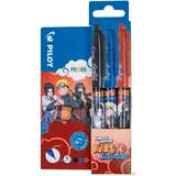 Pilot Pen PILOT FRIXION Ball Naruto Tintenroller farbsortiert mit Muster 0,35 mm, Schreibfarbe: farbsortiert, 3 St.