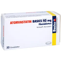 Atorvastatin Basics 40 mg Filmtabletten 50 St