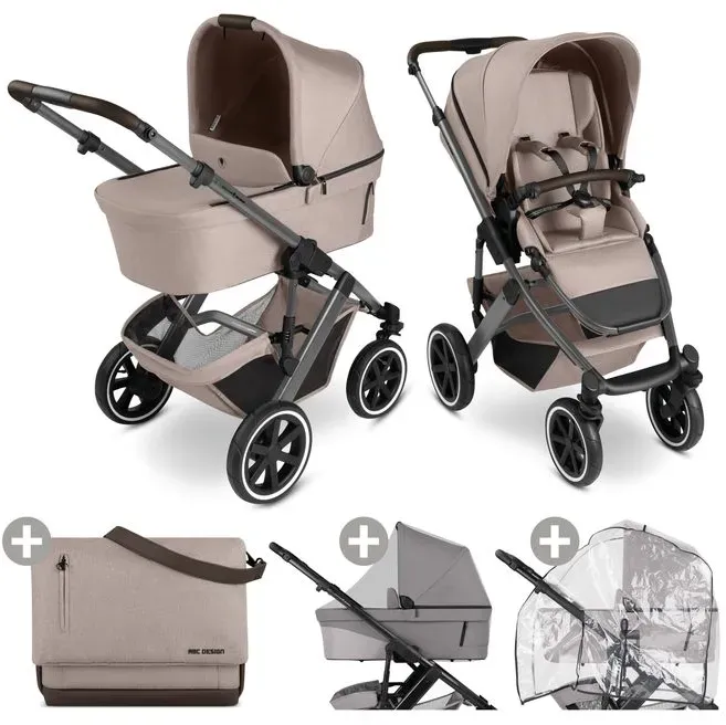 ABC Design Kombi-Kinderwagen Salsa 5 Air Camel Aluminium Braun