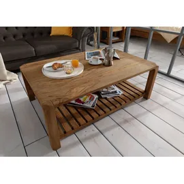 Massivmoebel24 Couchtisch Sheesham Braun 120 x 80 x 45 cm