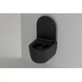 Dusch WC spülrandlos schwarz matt I Taharet WC Set Vitra Kaltwasser Armatur I Bidet WC Dusche randlos I Hänge WC Bidet Funktion I Spülrandloses Wand WC Softclose WC Sitz