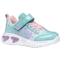 GEOX J Assister Girl B Sneaker, Turquoise/Pink, 25 EU