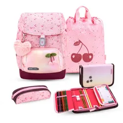 Belmil Comfy Plus Premium Schulranzen Set 4-teilig Cherry Blossom Cherry Blossom Schulrucksack