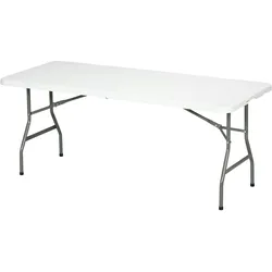 Outsunny - Campingtisch - 180Lx75Wx73Hcm - Weiß