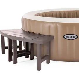Intex PureSpa Beistelltisch braun 124 x 48 x 42 cm