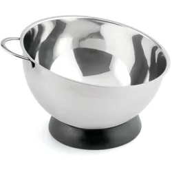 Edelstahl Schneeschlagkessel mit Stellring Rührschüssel Schlagkessel Schüssel