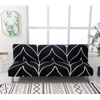 Mingfuxin Armless Schlafsofa-Bezüge,Spandex Stretch Futon Schonbezug Protector,rutschfeste elastische Klappcouch Sofa Shield für klappbares Schlafsofa mit 2-3 Sitzplätzen ohne Armlehnen