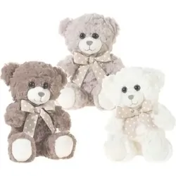 HEUNEC 127975 Kuscheliger Teddybär, 3-fach sortiert